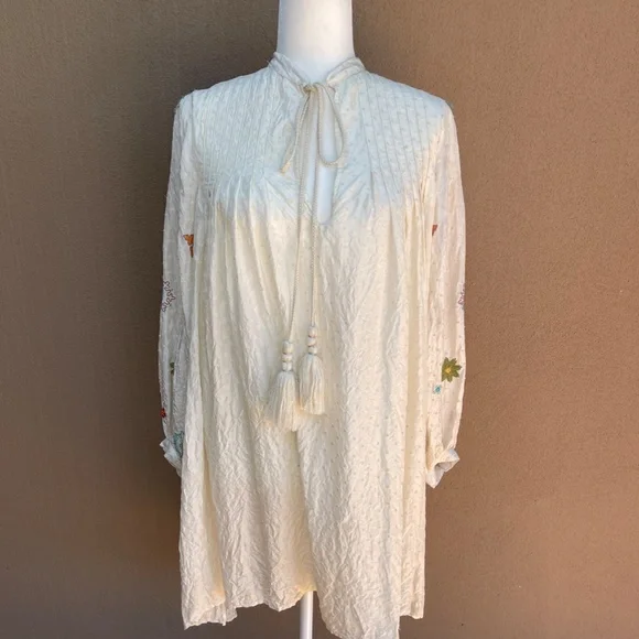 let me be embroidered tunic dress Embroidered Tunic Dress